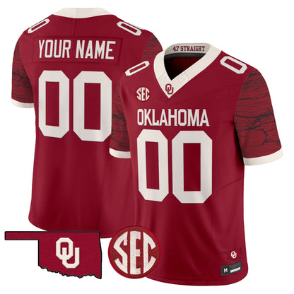Oklahoma Sooners Rough Rider Vapor Limited Custom Jersey -Stitched