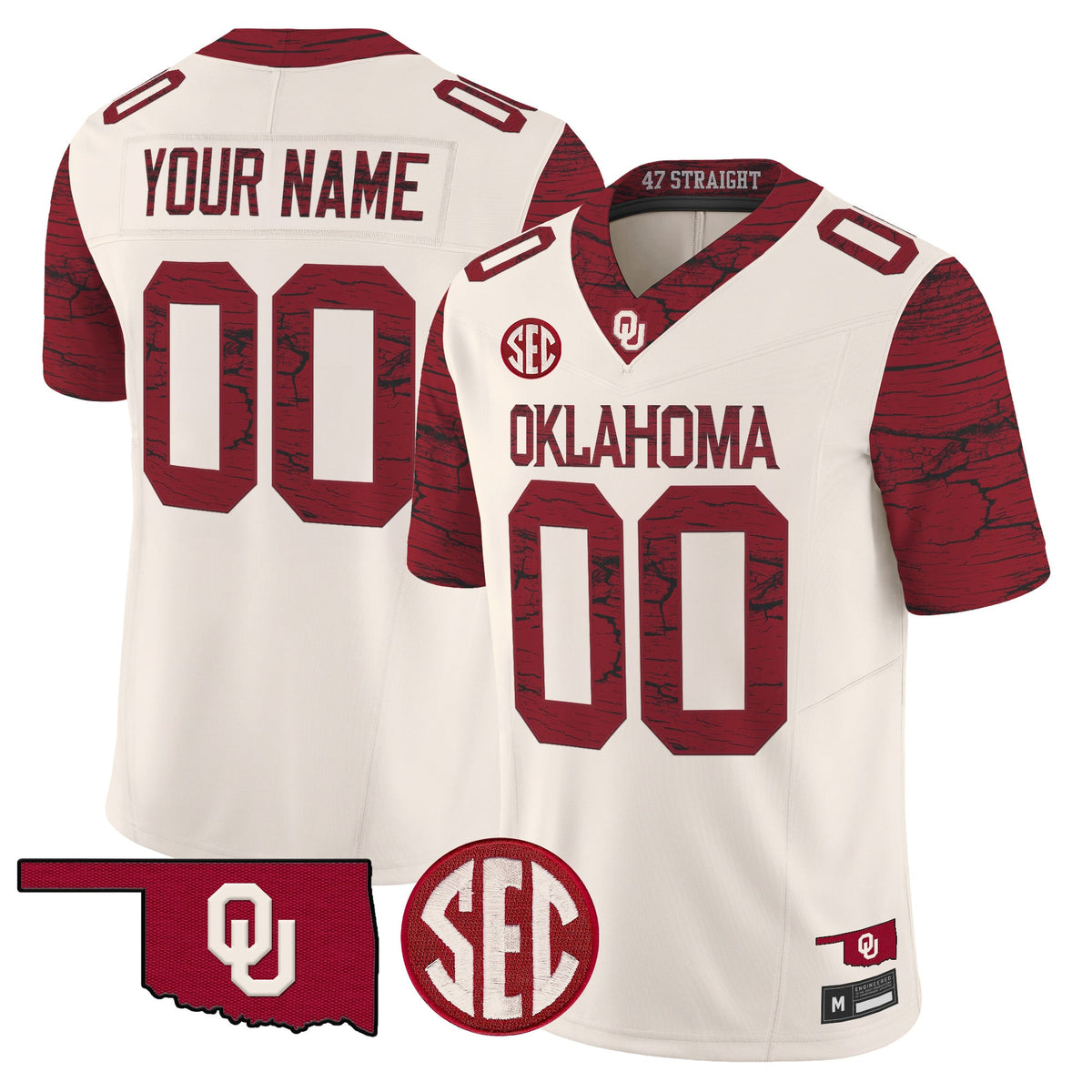 Oklahoma Sooners Rough Rider Vapor Limited Custom Jersey -Stitched