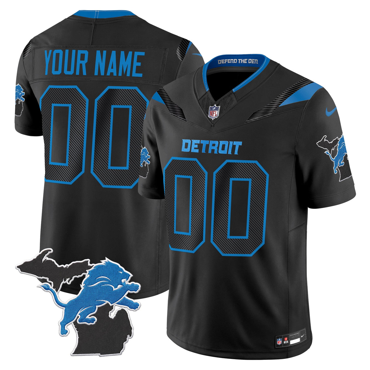 Detroit Lions 2026 "Rivalries" Vapor Limited Custom Jersey - Michigan Patch - Stitched