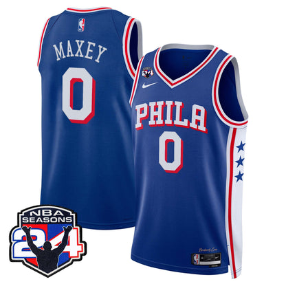  Philadelphia 76ers Swingman Jersey - 24th Season Patch - Stitched