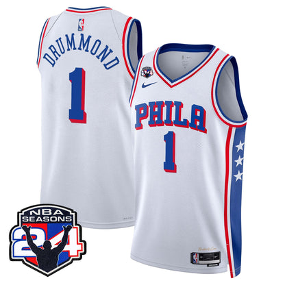  Philadelphia 76ers Swingman Jersey - 24th Season Patch - Stitched