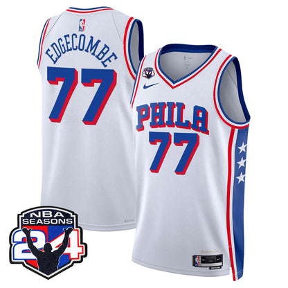  Philadelphia 76ers Swingman Jersey - 24th Season Patch - Stitched