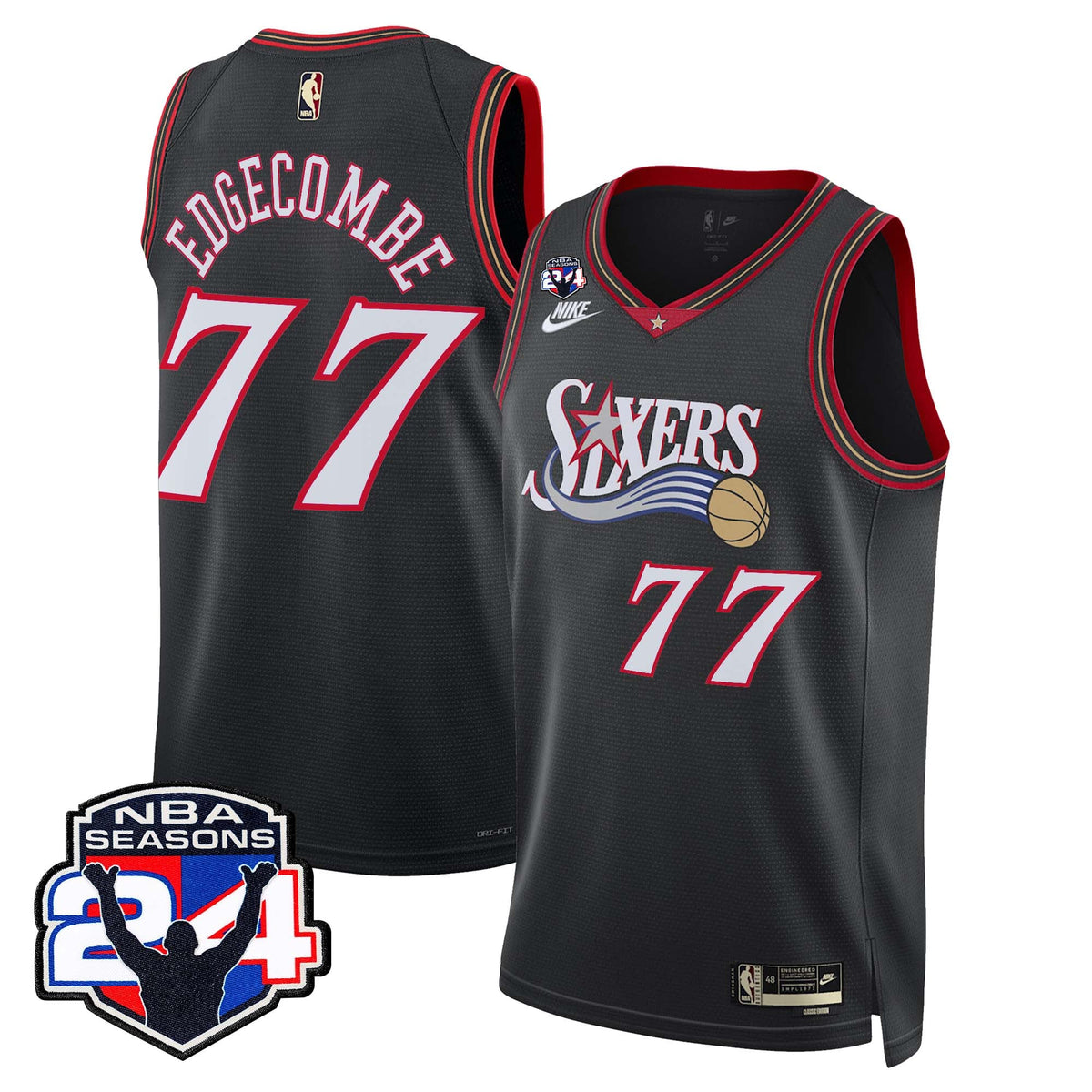  Philadelphia 76ers Swingman Jersey - 24th Season Patch - Stitched