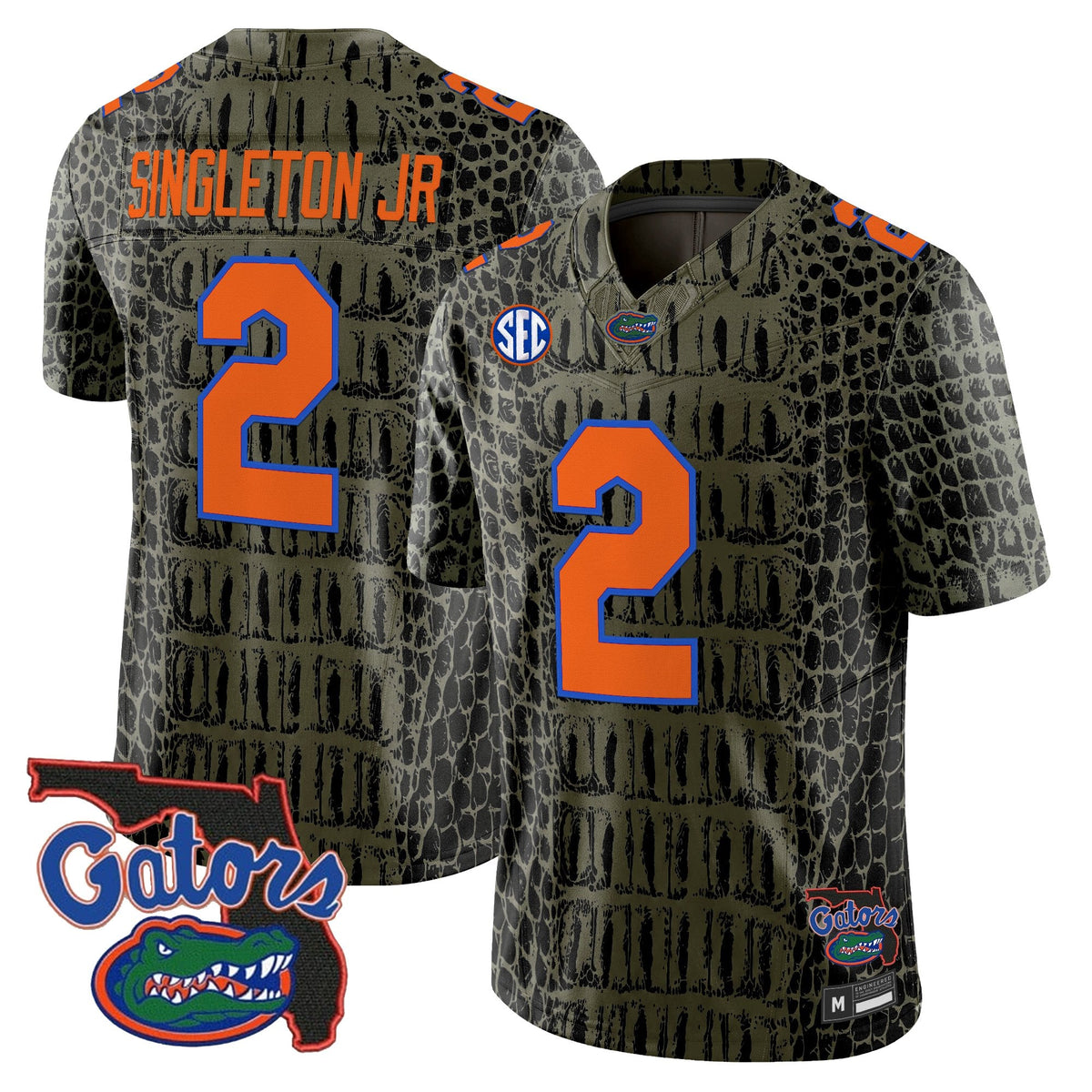 Florida Gators Olive Vapor Limited Jersey - Stitched