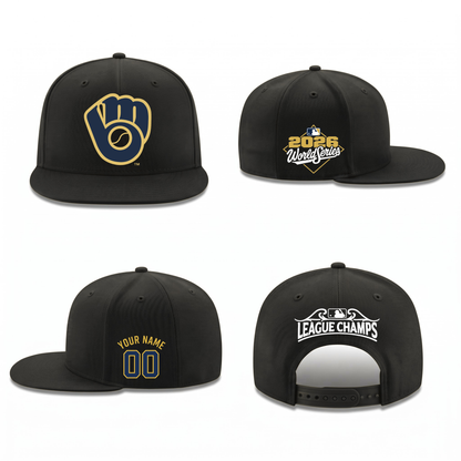 MIL National League Champions Personalized Snapback Cap - Printed V2