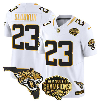 JAX 2025 AFC South Champions Gold Vapor Limited Jersey - All Stitched
