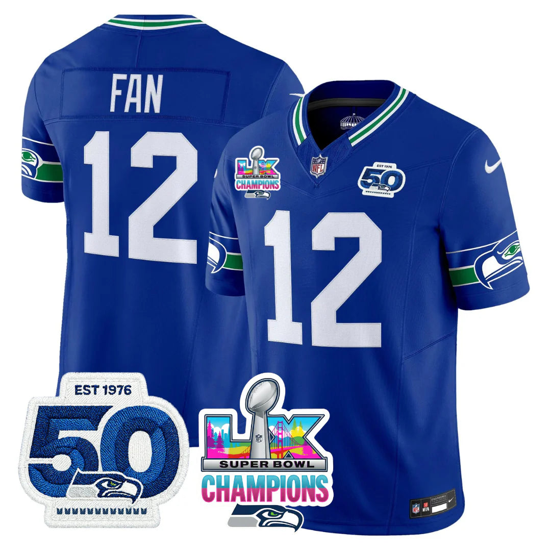 SEA SB LX Game Patch Jersey - All Stitched
