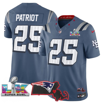 Women's NE SB LX Game Patch Vapor Limited Jersey - All Stitched