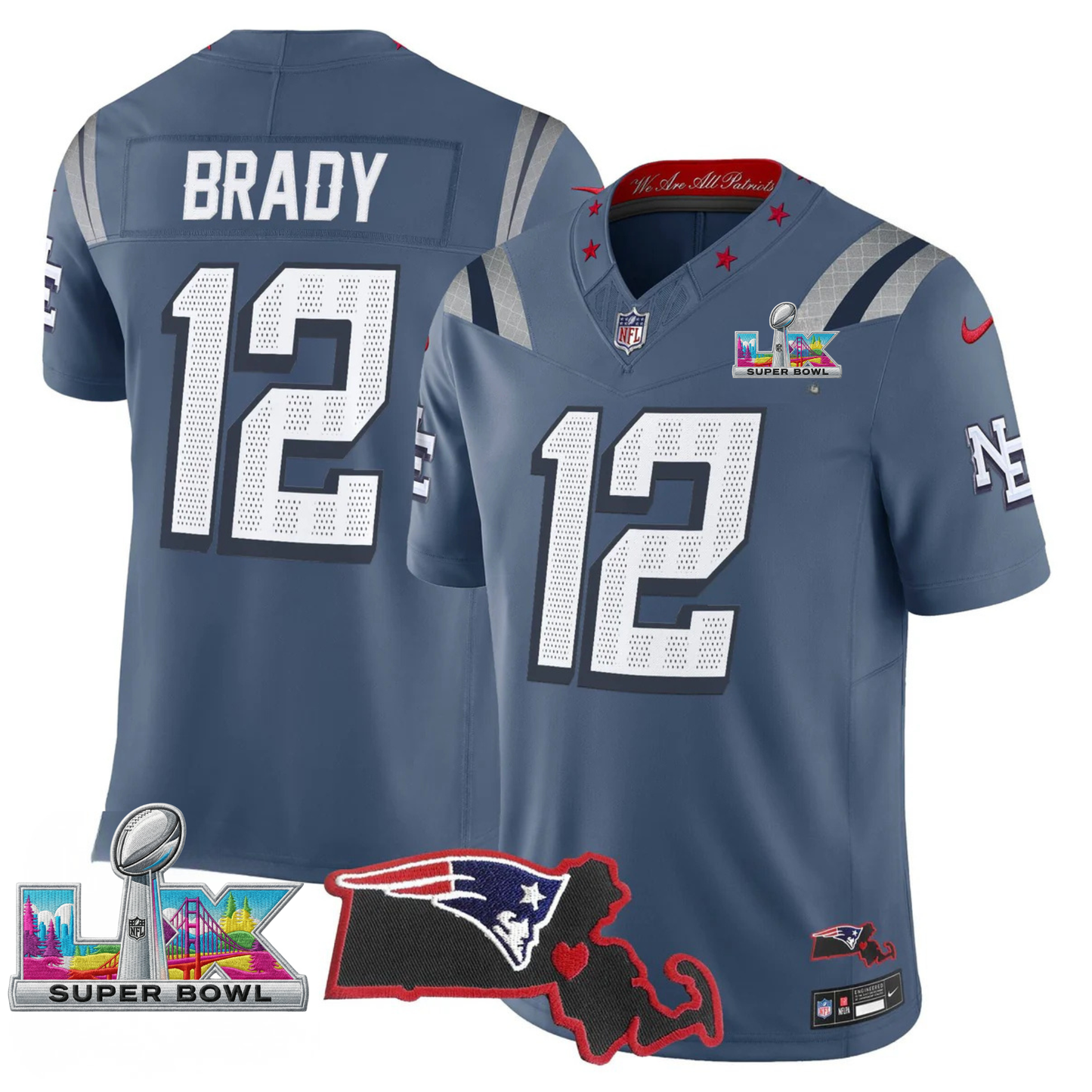 Women's NE SB LX Game Patch Vapor Limited Jersey - All Stitched