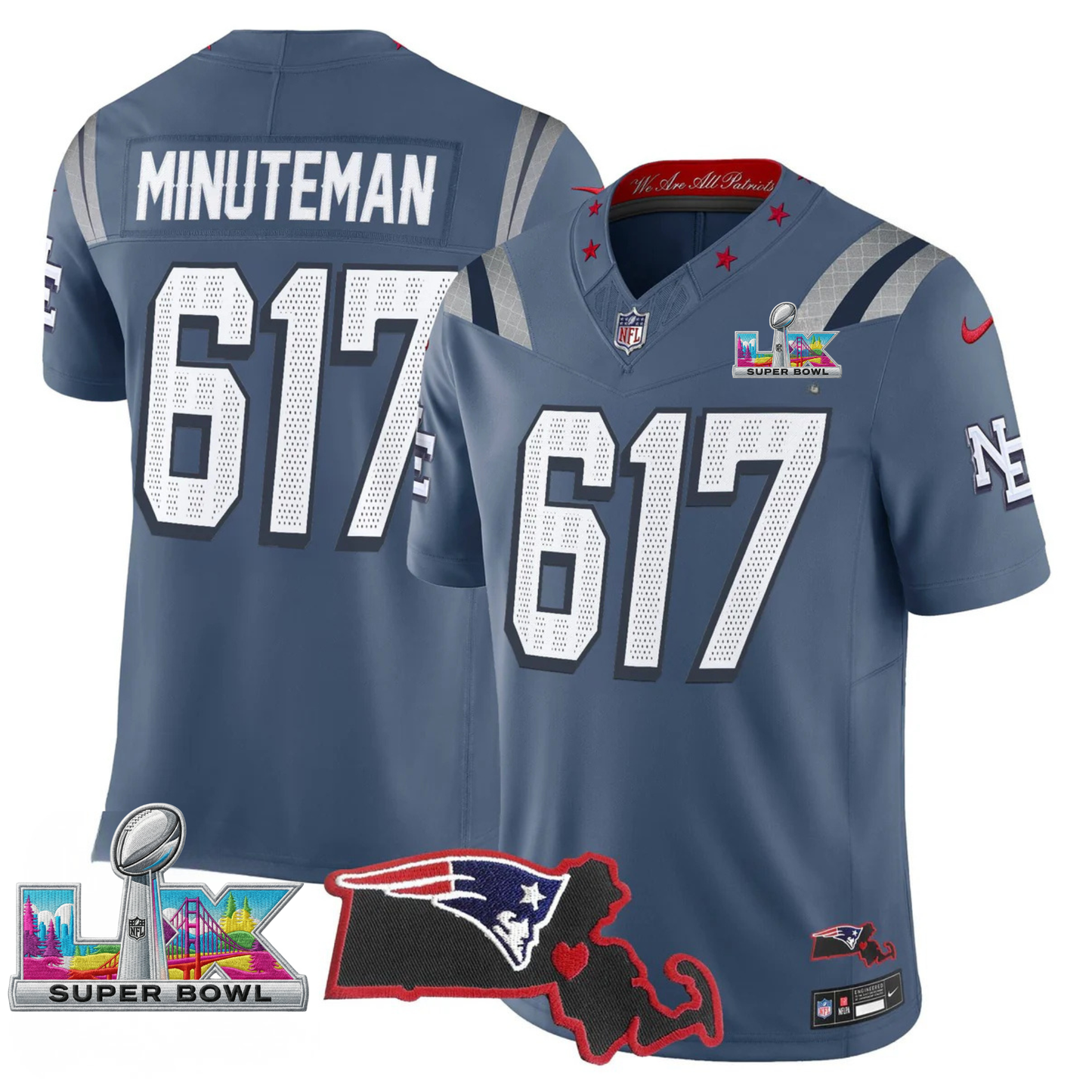 Women's NE SB LX Game Patch Vapor Limited Jersey - All Stitched