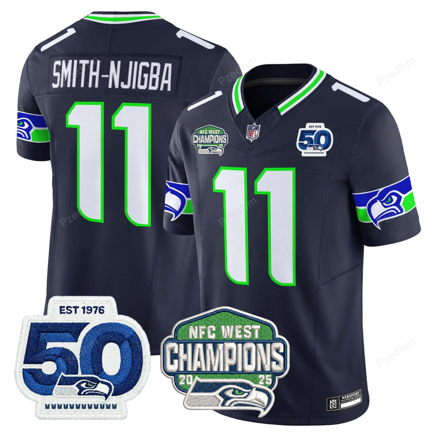 Seattle Seahawks NFC West Division Champions Vapor Limited Jersey V2 - All Stitched