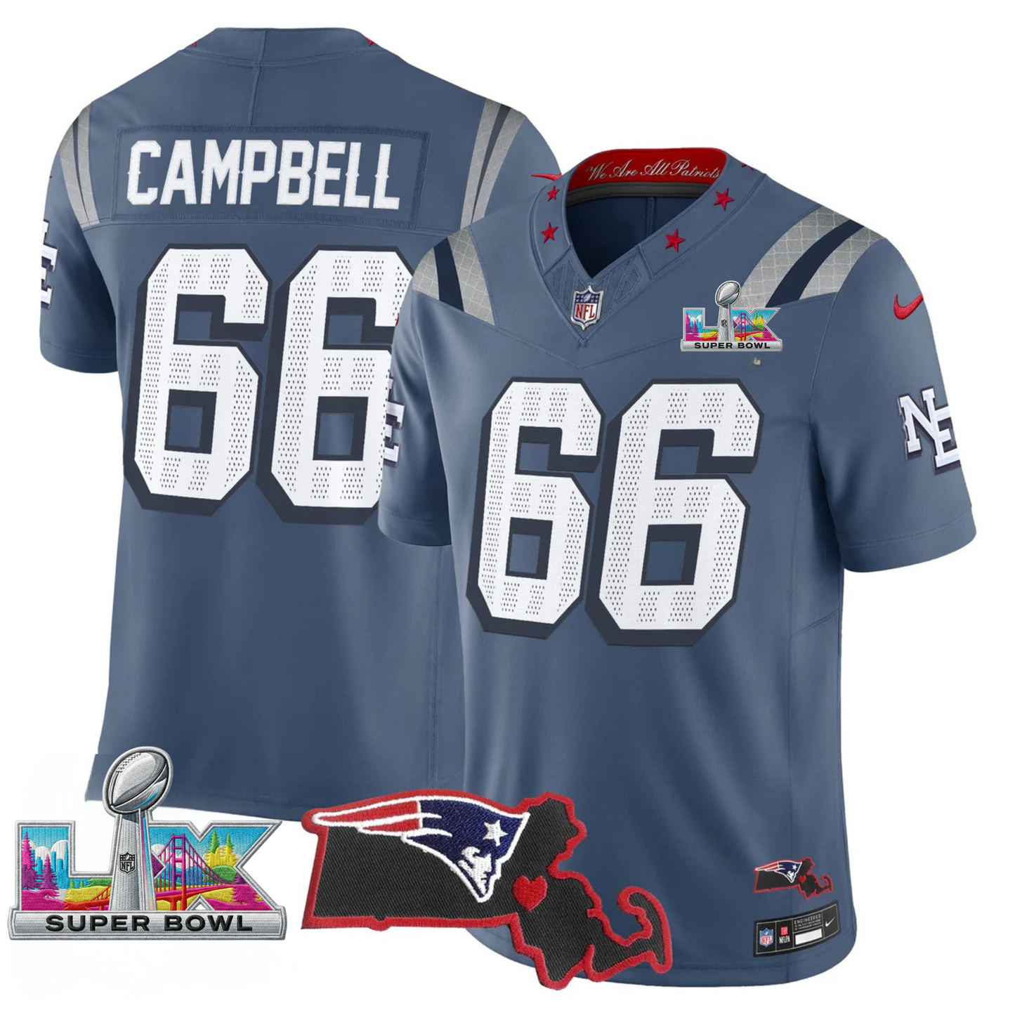 Women's NE SB LX Game Patch Vapor Limited Jersey - All Stitched