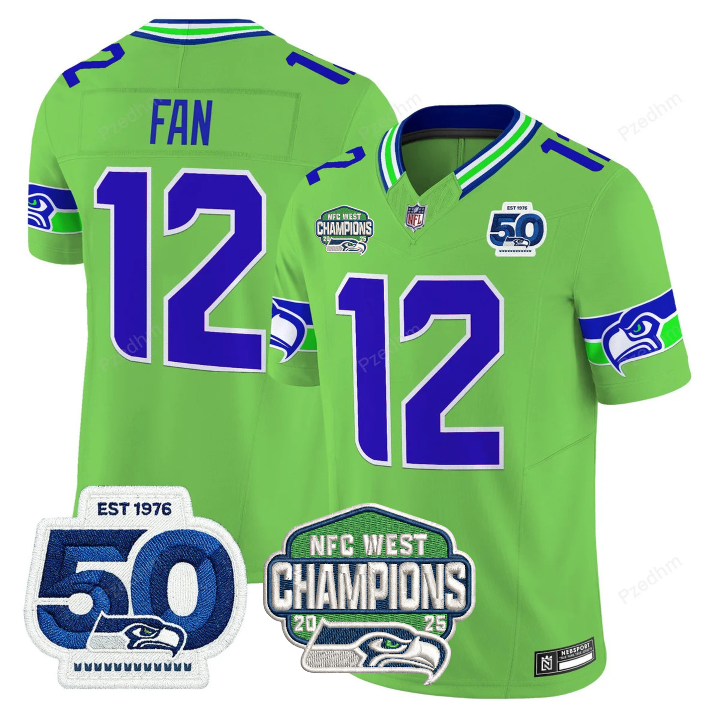 Seattle Seahawks NFC West Division Champions Vapor Limited Jersey V2 - All Stitched