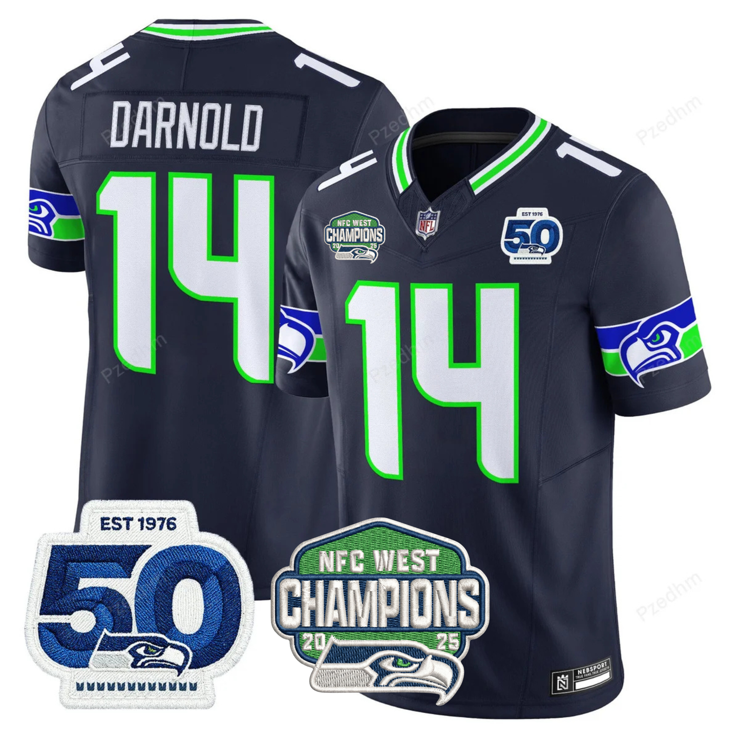 Seattle Seahawks NFC West Division Champions Vapor Limited Jersey V2 - All Stitched