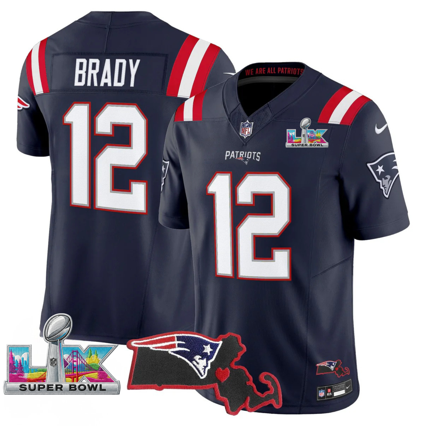 Women's NE SB LX Game Patch Vapor Limited Jersey - All Stitched