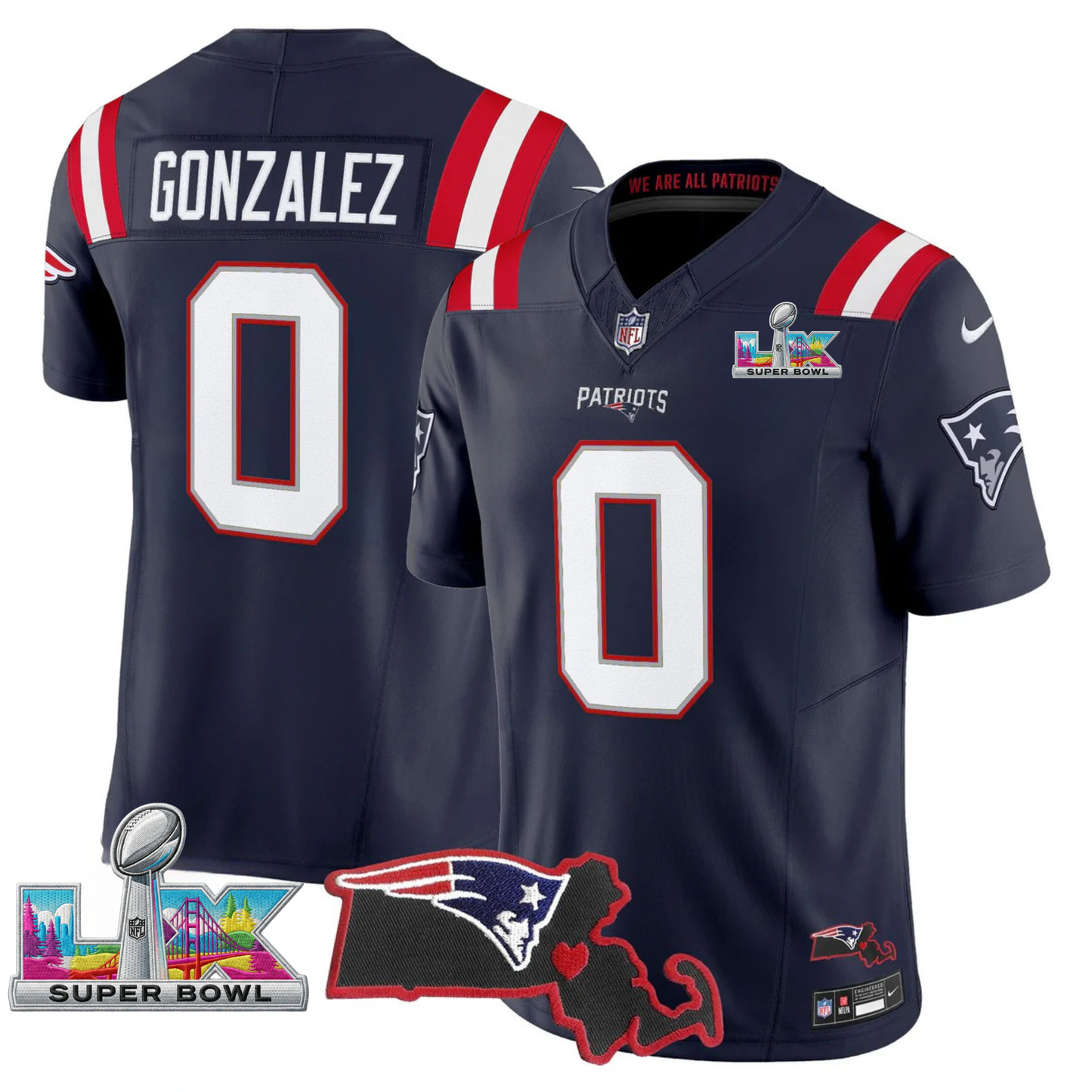Women's NE SB LX Game Patch Vapor Limited Jersey - All Stitched