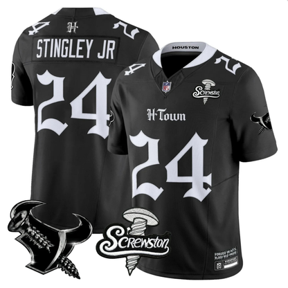 HOU 'Gothic Lone Star Shadows' DJ Screw Edition Vapor Limited Jersey - All Stitched
