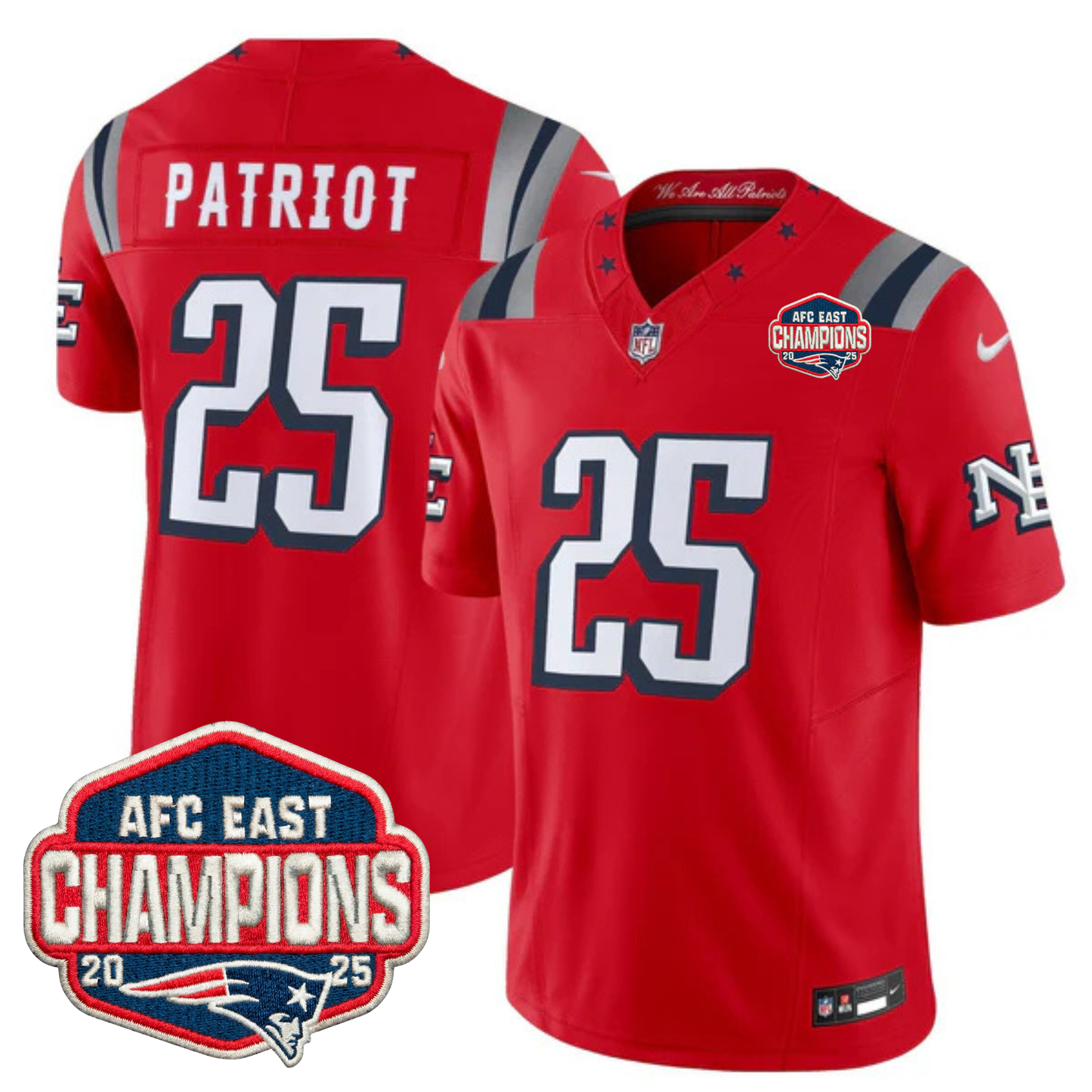 NE 2025 "Rivalries" AFC East Champions Vapor Limited Jersey - All Stitched