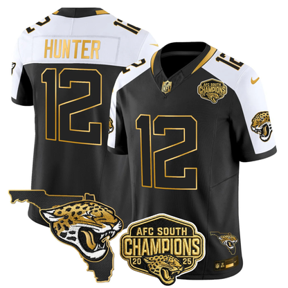 JAX 2025 AFC South Champions Gold Vapor Limited Jersey - All Stitched