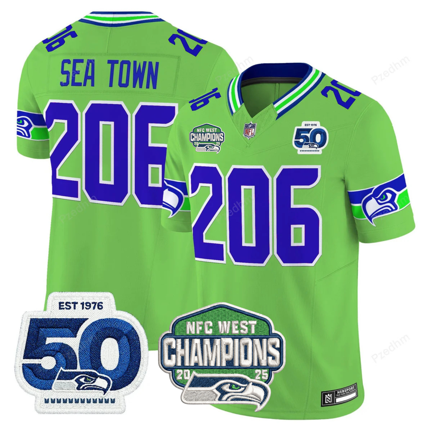 Seattle Seahawks NFC West Division Champions Vapor Limited Jersey V2 - All Stitched