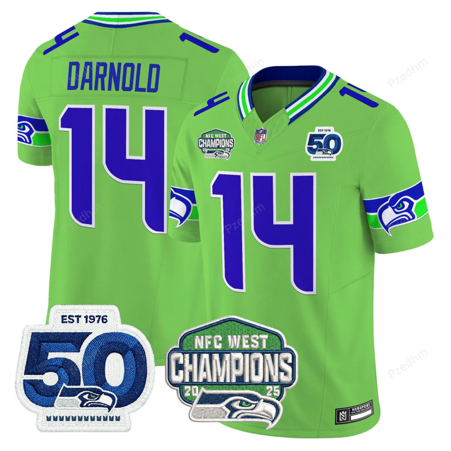 Seattle Seahawks NFC West Division Champions Vapor Limited Jersey V2 - All Stitched