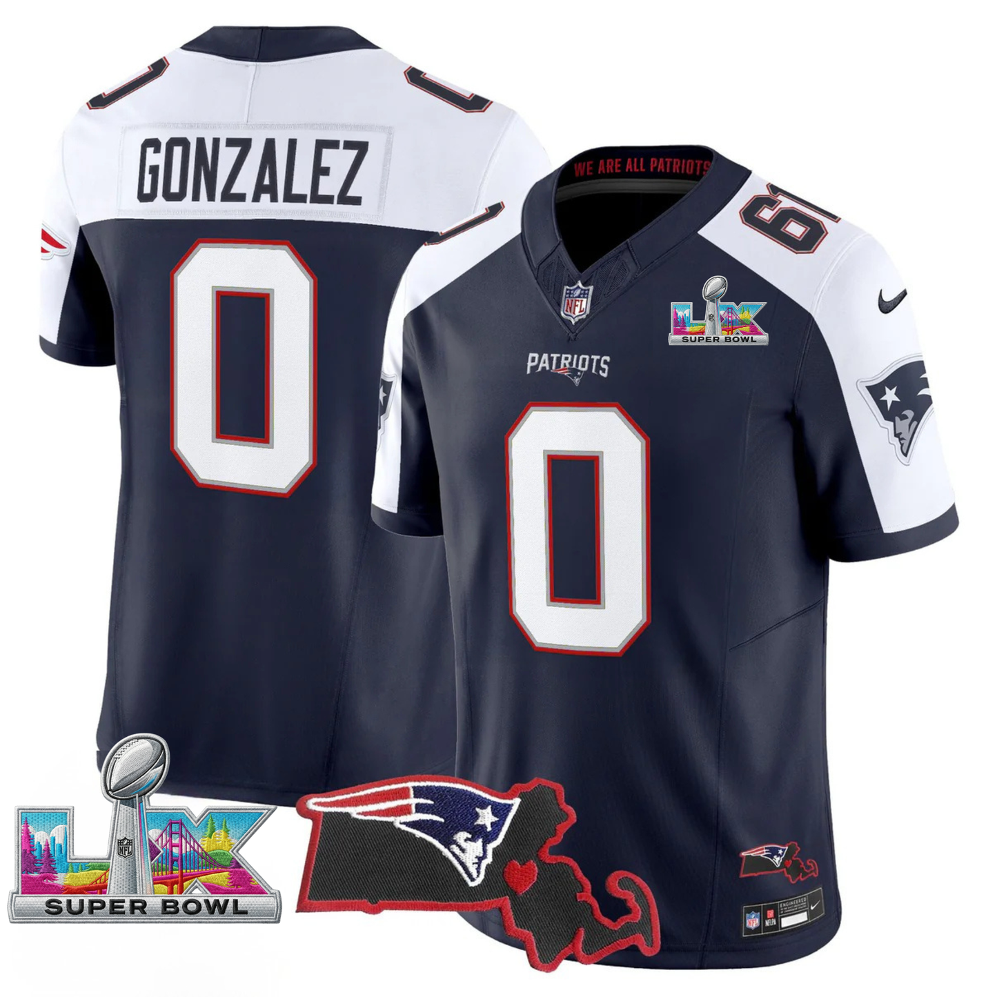 Women's NE SB LX Game Patch Vapor Limited Jersey - All Stitched