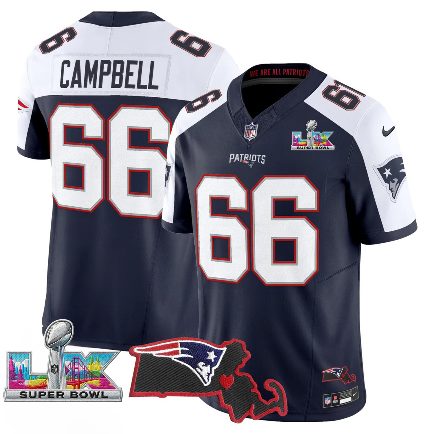 Women's NE SB LX Game Patch Vapor Limited Jersey - All Stitched