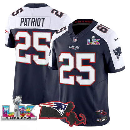 NE SB LX Game Patch Vapor Limited Jersey - All Stitched