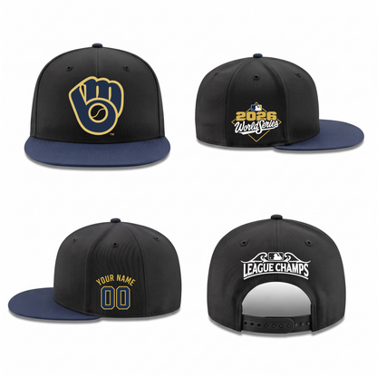 MIL National League Champions Personalized Snapback Cap - Printed V2