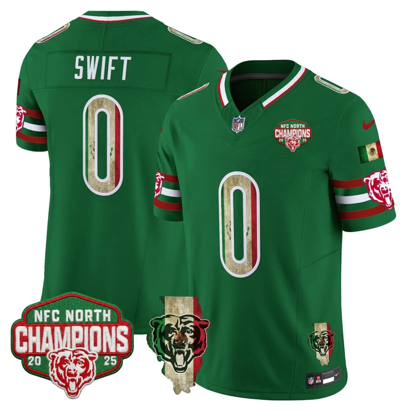 CHI Mexico NFC North Champions Patch Limited Edition - Stitched