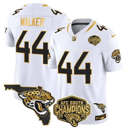 JAX 2025 AFC South Champions Gold Vapor Limited Jersey - All Stitched