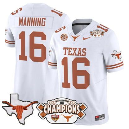 TEX 2025 State Map & Citrus Bowl Champions Patch Vapor Limited Jersey V1 - All Stitched