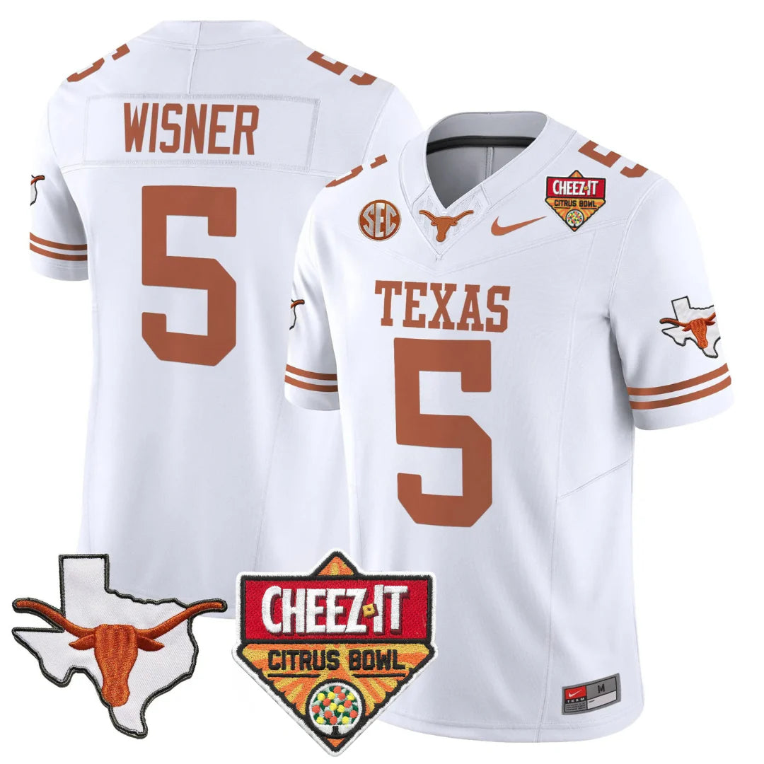 TEX 2025 State Map & Citrus Bowl Patch Vapor Limited Jersey - All Stitched