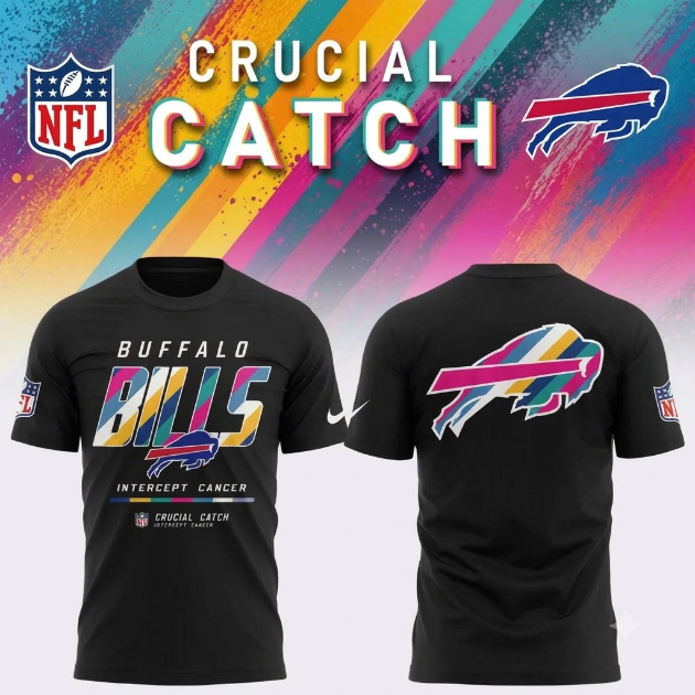 BUF 2026 Crucial Catch Intercept Cancer Graphic T Shirt - Printed