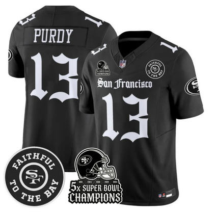 SF 5-Time Champions 'Gothic Edition' Vapor Limited Jersey - All Stitched