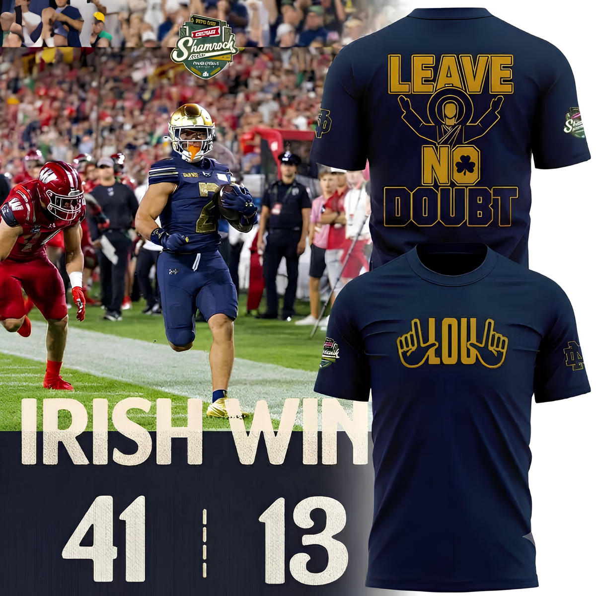 NDFI Shamrock Series Leave No Doubt T-Shirt - Printed