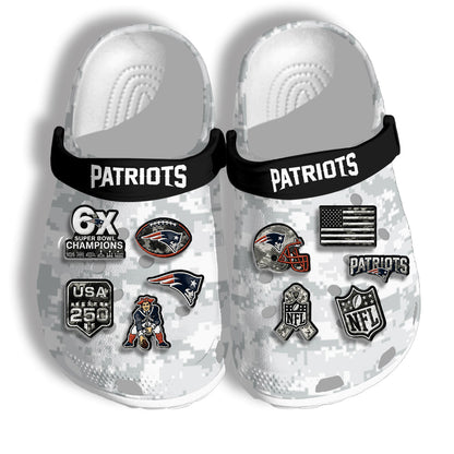 NE Salute To Service 2026 Edition Arctic Camo Clogs - Charms Gift Set