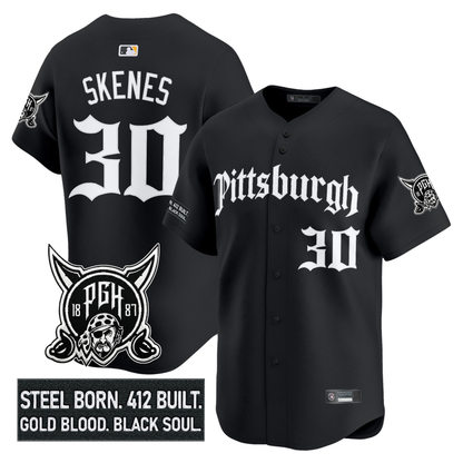 PIT 'Gothic Steel City Edition' Vapor Premier Limited Jersey - All Stitched