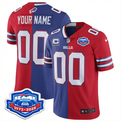 BUF Split Vapor Limited Custom Jersey - All Stitched