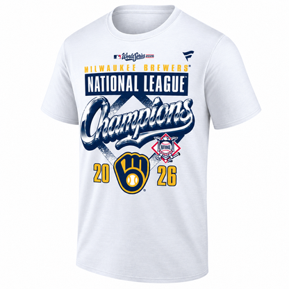 Milwaukee Brewers 2026 NL Champions One Side T-Shirt - Printed