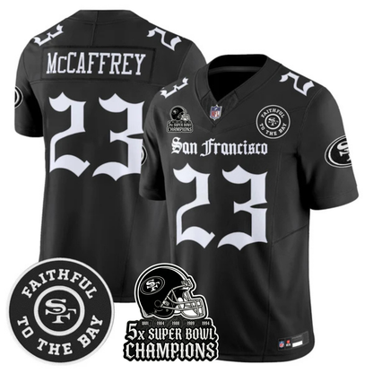SF 5-Time Champions 'Gothic Edition' Vapor Limited Jersey - All Stitched