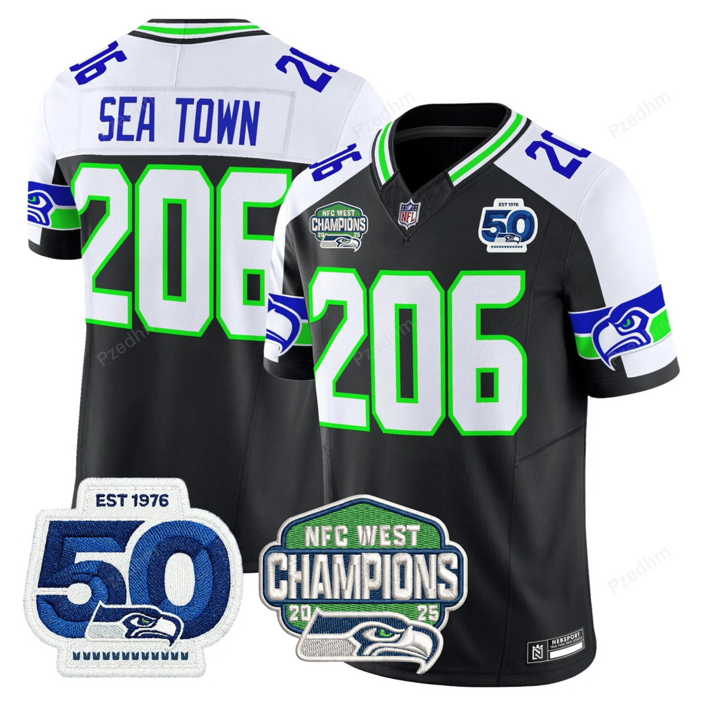 Seattle Seahawks NFC West Division Champions Vapor Limited Jersey V2 - All Stitched