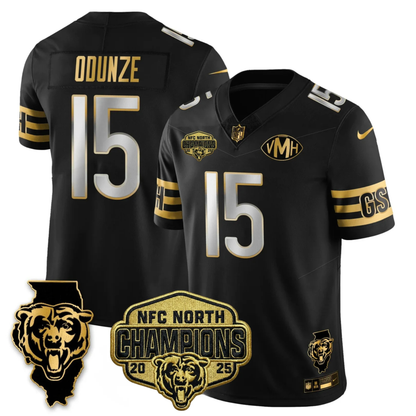 CHI NFC North Champions Patch Vapor Limited Gold Jersey - Stitched