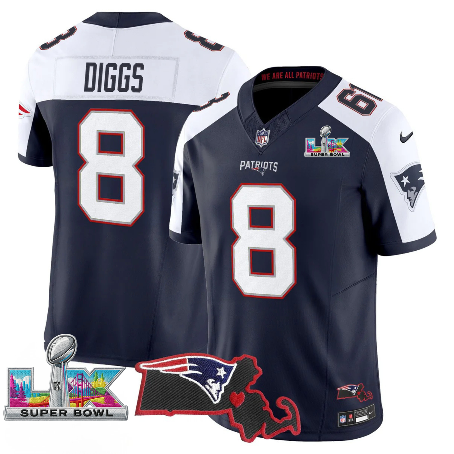 Women's NE SB LX Game Patch Vapor Limited Jersey - All Stitched