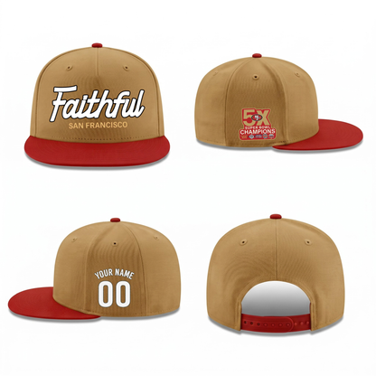 SF 5x Super Bowl Champions Personalized Snapback Cap - Printed V3