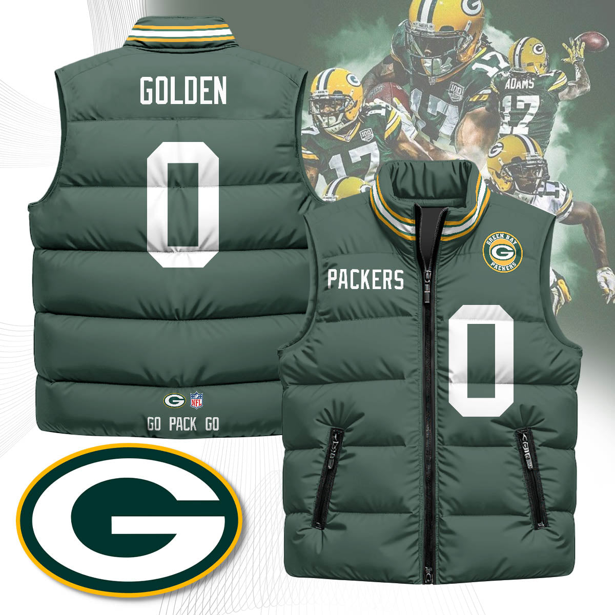Green Bay Packers Unisex Puffer Vest