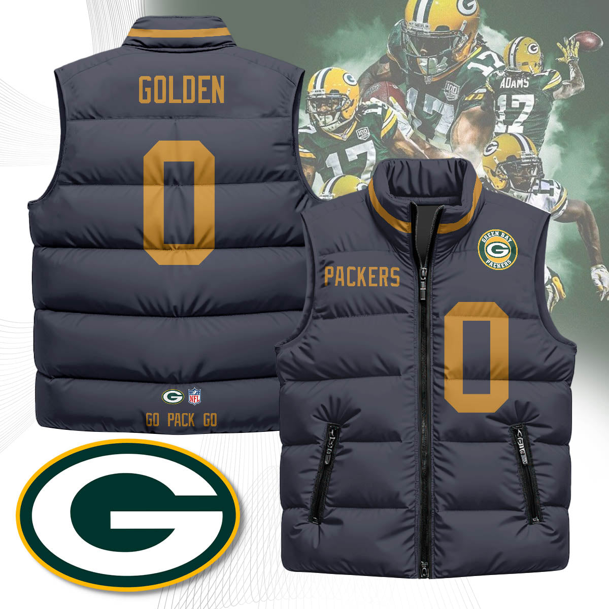 Green Bay Packers Unisex Puffer Vest