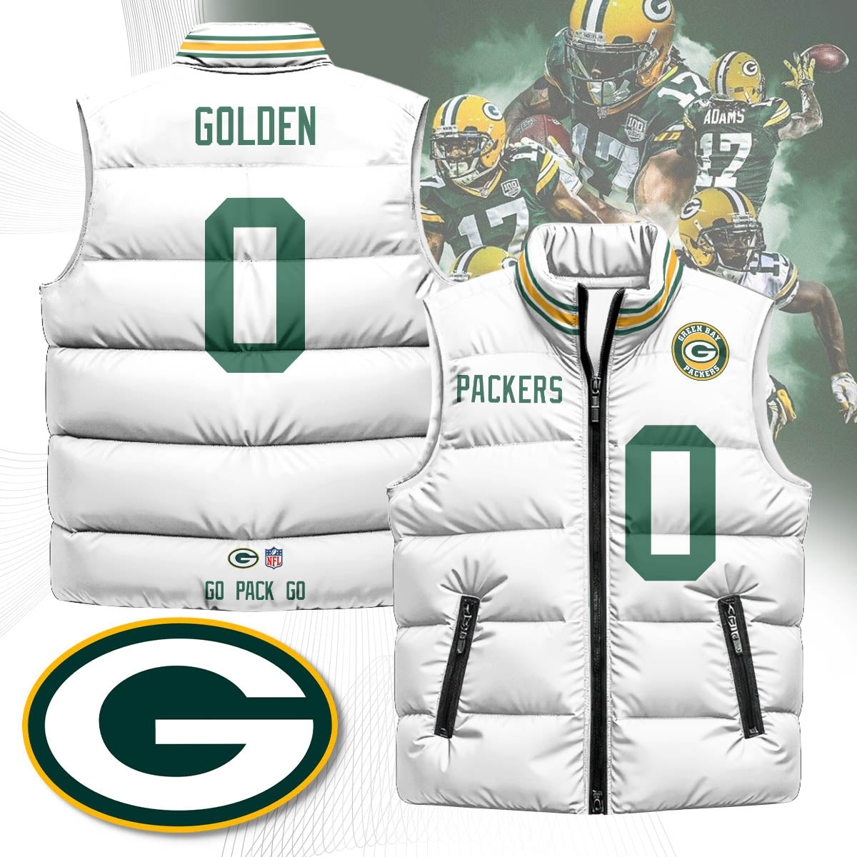 Green Bay Packers Unisex Puffer Vest