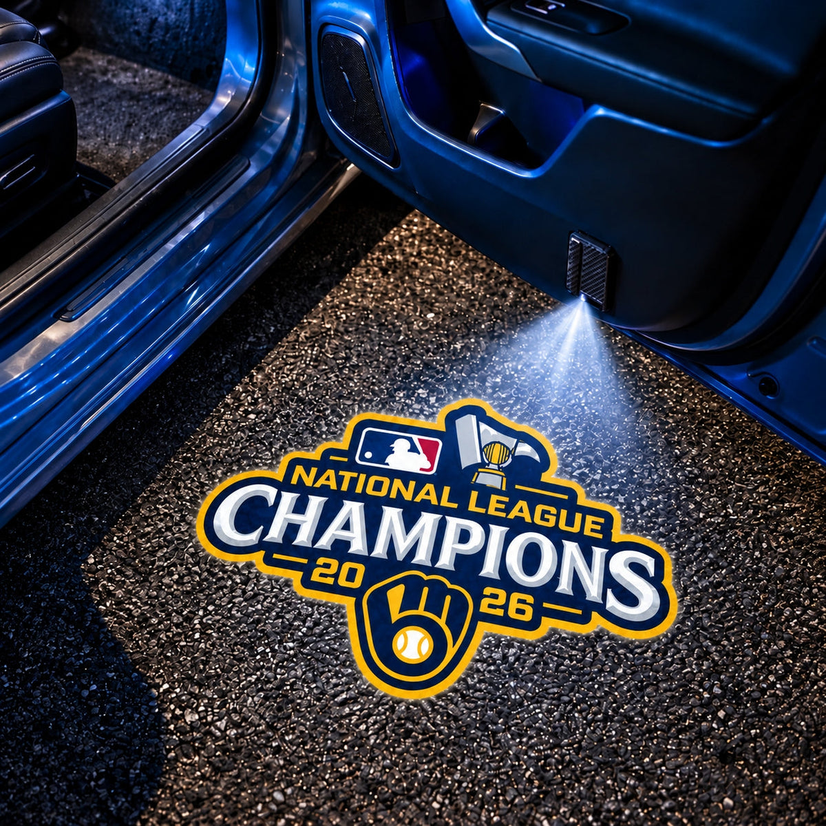 TeamBeam™  Brewers Car Door Projector Lights