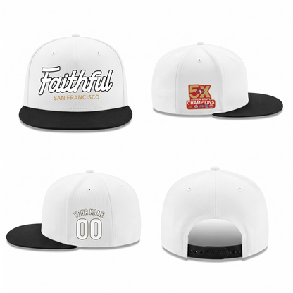 SF 5x Super Bowl Champions Personalized Snapback Cap - Printed V3